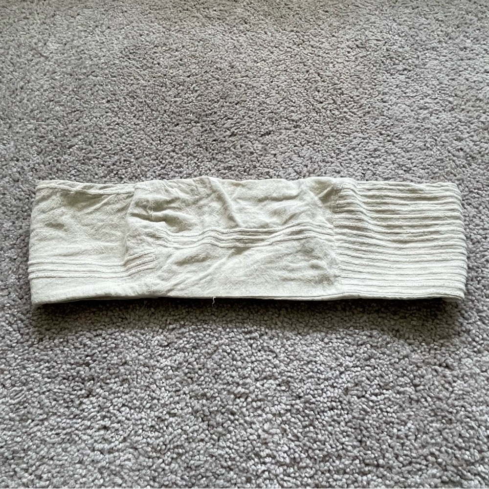 Free‎ People Textured Cream Bandeau with Side Button Closer Size XS